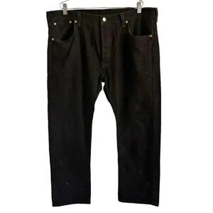 Levi's 501 xx Jeans Men's 42x32 Black 100% Cotton Denim Button Fly